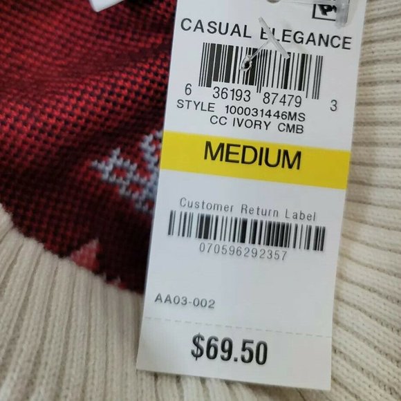 Charter Club Men Knit Pull Over Sweater Medium M - Picture 2 of 7